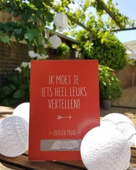 aankondiging zwangerschap kraskaart