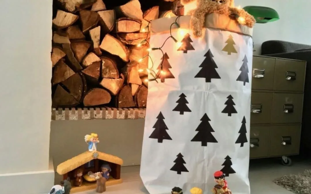 DIY; Zelf een opbergzak maken met kerstbomen