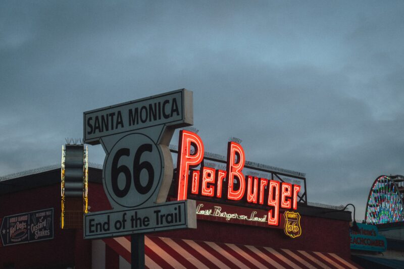 Fastfood langs Route 66 op vakantie in de Verenigde Staten