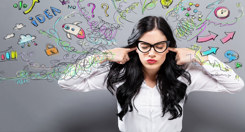 Stress vrouw druk hoofd