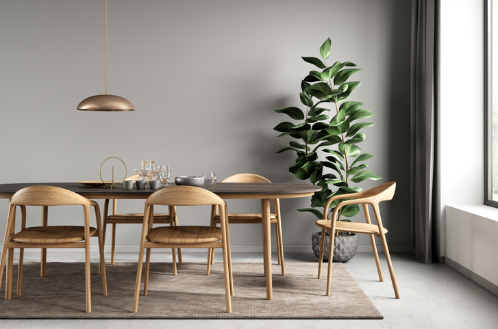 Design meubels met ovale tafel